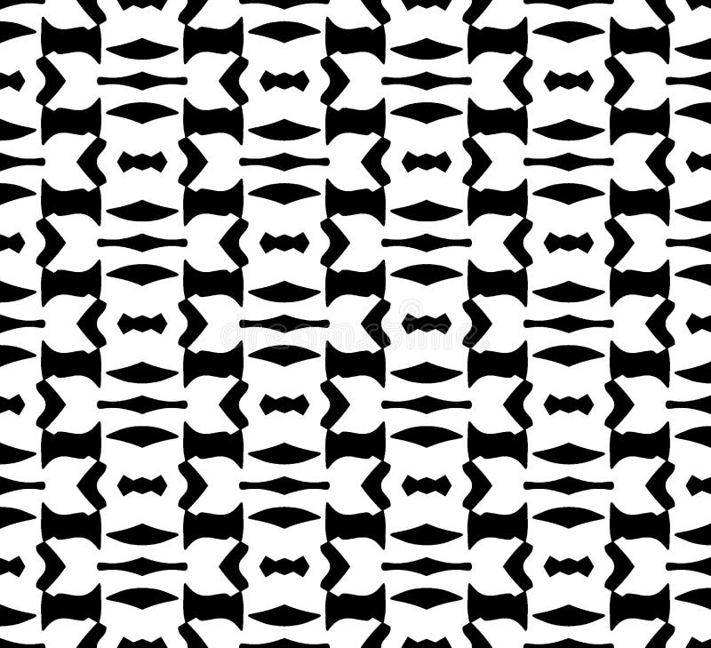 Il modello di ripetizione e l'immagine in bianco e nero di vettore sottraggono il fondo illustrazione di stock