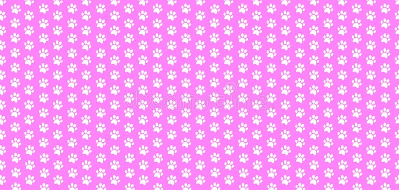 Il modello senza cuciture del bambino di rettangolo della zampa animale bianca stampa su fondo rosa royalty illustrazione gratis Il modello senza cuciture del bambino di rettangolo della zampa animale bianca stampa su fondo rosa royalty illustrazione gratis