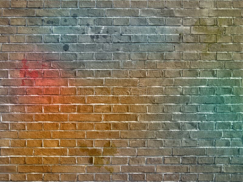 Il muro di mattoni dei graffiti immagini stock