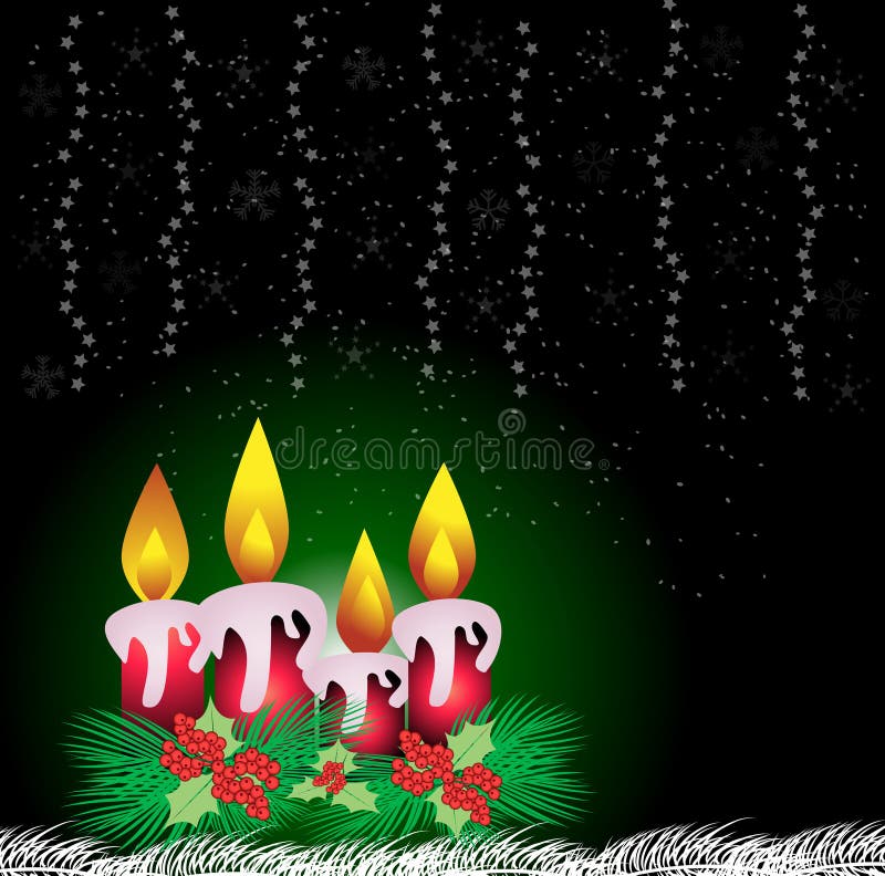 Il Natale incornicia con la candela illustrazione vettoriale Il Natale incornicia con la candela illustrazione vettoriale