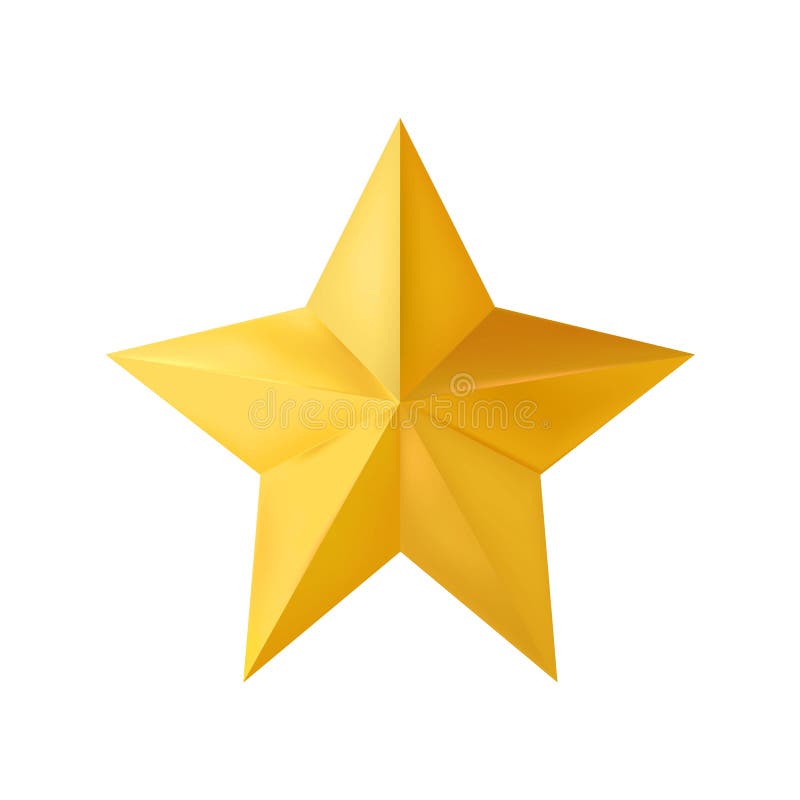 Il Natale realistico dorato 3D star isolato su fondo bianco Illustrazione di vettore illustrazione vettoriale Il Natale realistico dorato 3D star isolato su fondo bianco Illustrazione di vettore illustrazione vettoriale