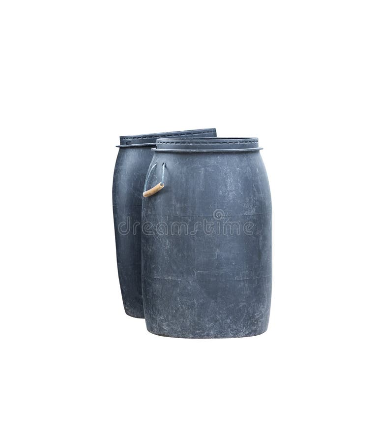 Il nero di plastica dell'immondizia sporco del recipiente isolato sul percorso bianco di ritaglio e del fondo fotografia stock Il nero di plastica dell'immondizia sporco del recipiente isolato sul percorso bianco di ritaglio e del fondo fotografia stock