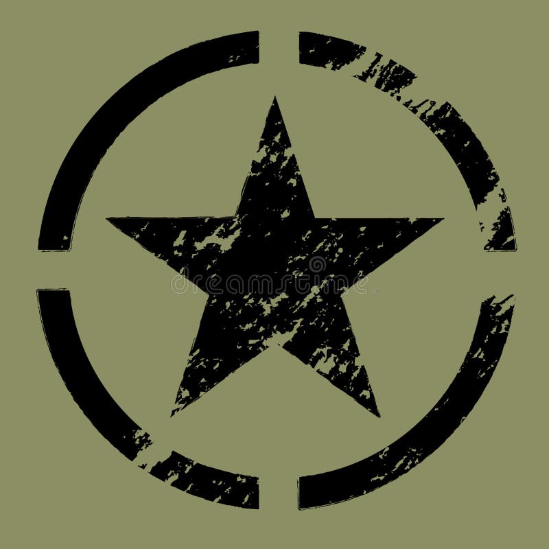 Il nero militare di simbolo della stella