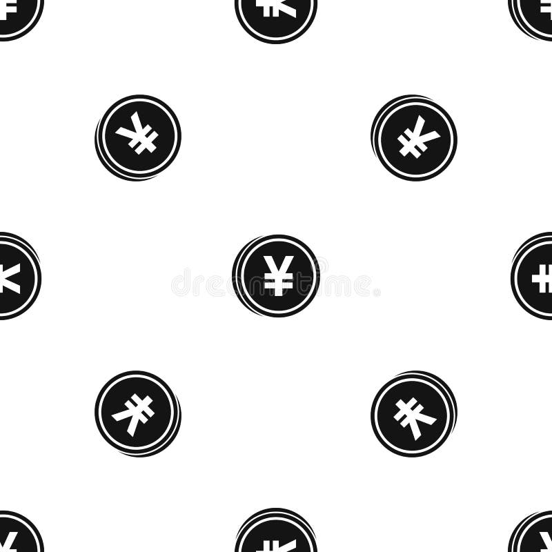 Il nero senza cuciture del modello di Yen della moneta royalty illustrazione gratis Il nero senza cuciture del modello di Yen della moneta royalty illustrazione gratis