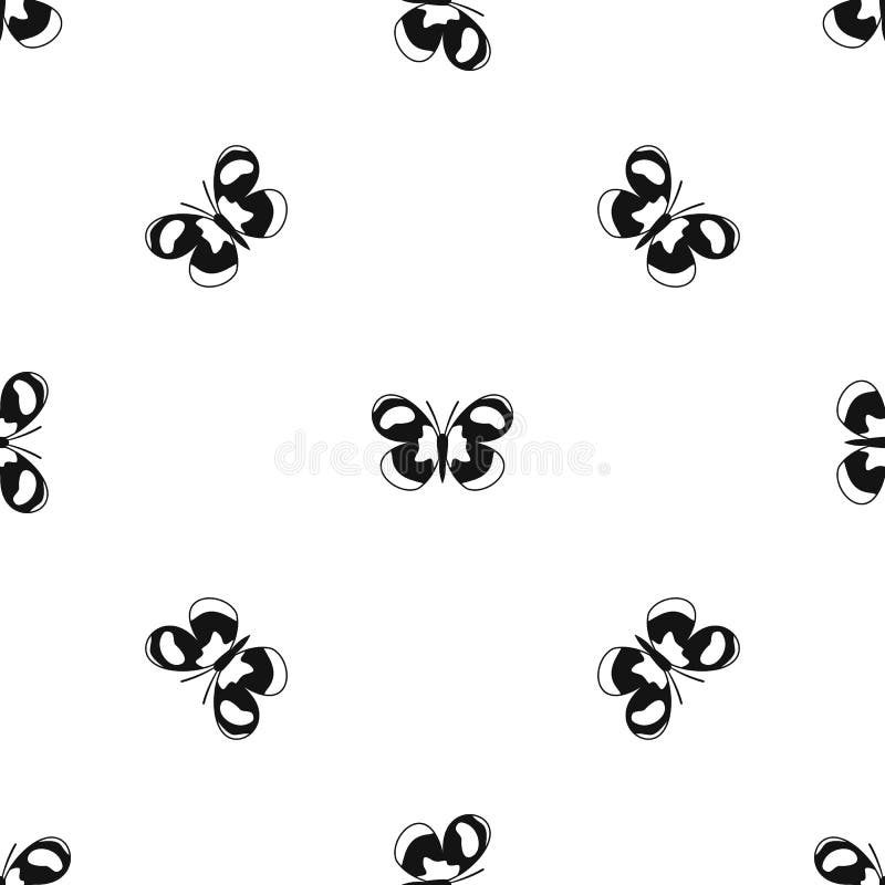 Il nero senza cuciture macchiato del modello di farfalla illustrazione vettoriale Il nero senza cuciture macchiato del modello di farfalla illustrazione vettoriale