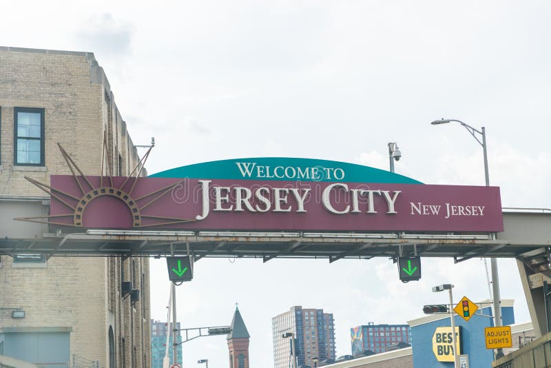 Il New Jersey accoglie favorevolmente il viaggio del segno di U.S.A. del paesaggio di vacanza dello stato USA fotografia stock libera da diritti Il New Jersey accoglie favorevolmente il viaggio del segno di U.S.A. del paesaggio di vacanza dello stato USA fotografia stock libera da diritti