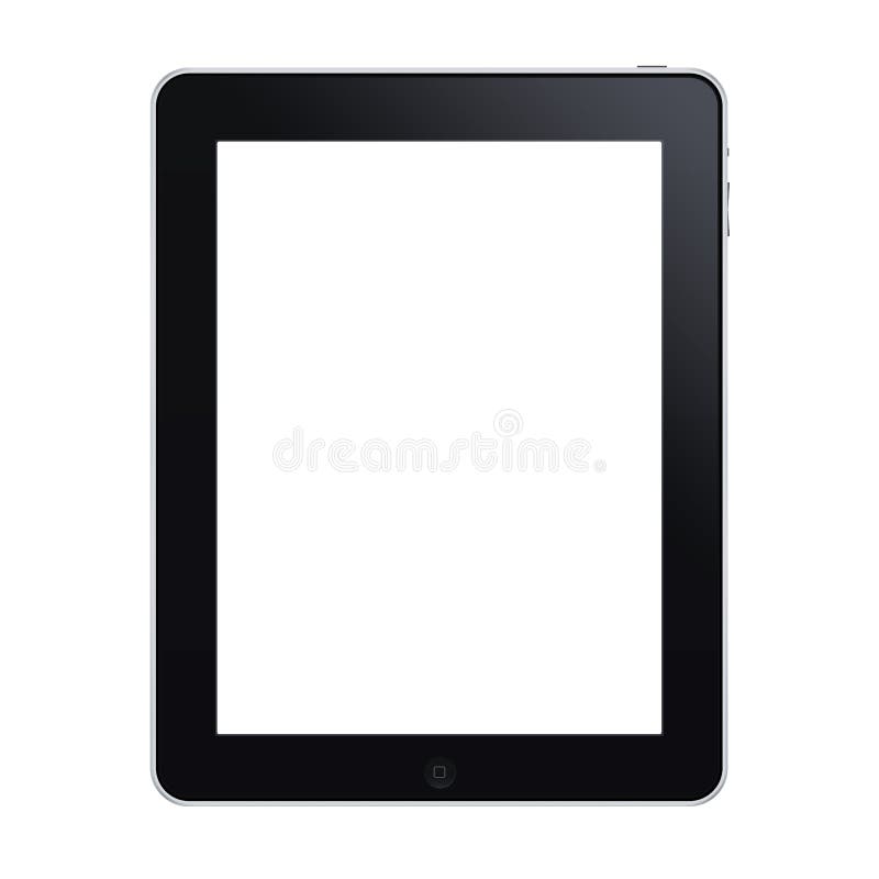 The new ipad black on white background. The new ipad black on white background