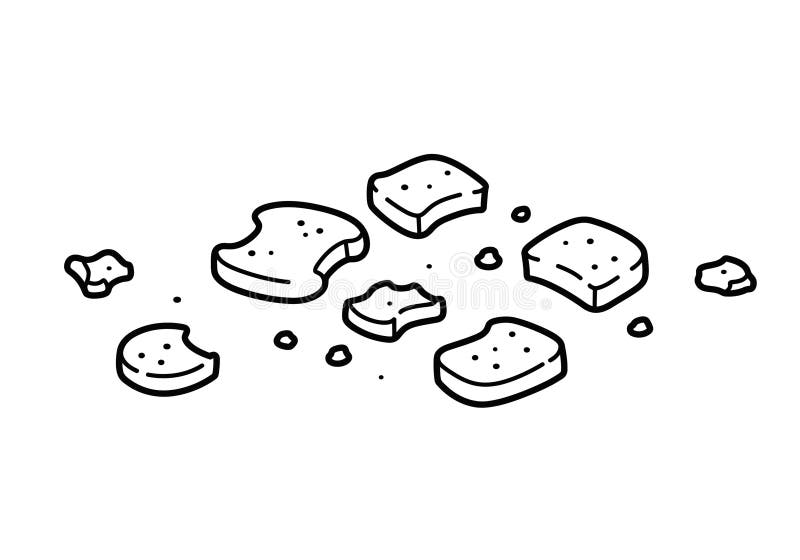 Il pane rompe il collare bianco nero royalty illustrazione gratis