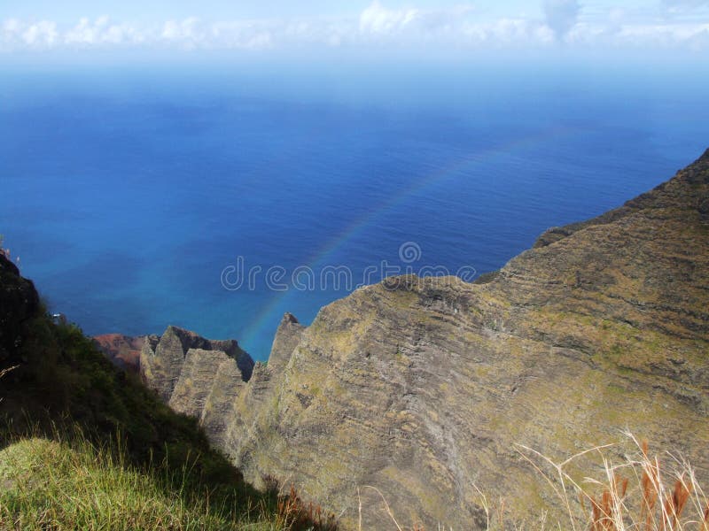 Il parco di stato di Kokee, scogliere di Na Pali costeggia, Kauai, Hawai immagini stock Il parco di stato di Kokee, scogliere di Na Pali costeggia, Kauai, Hawai immagini stock