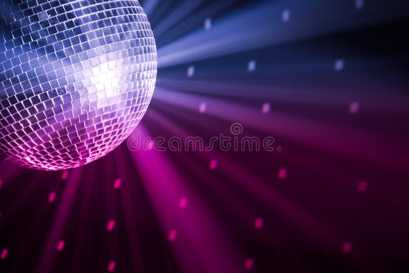 Il partito illumina la sfera della discoteca