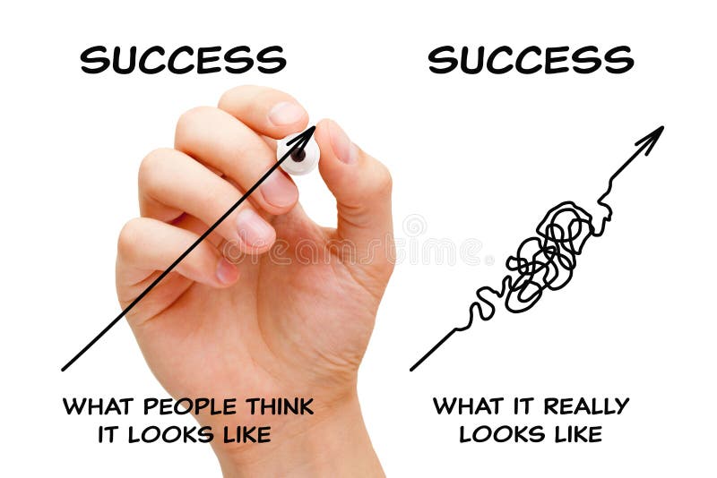 Il percorso al concetto delle frecce di successo