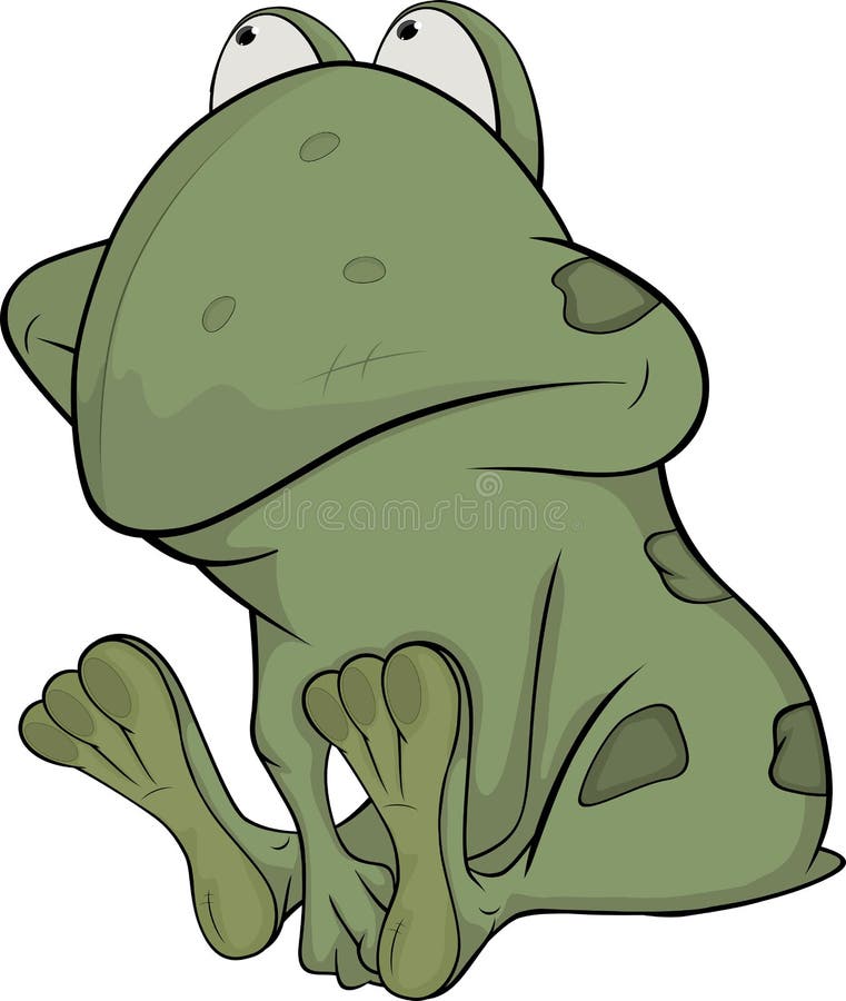 Il piccolo rospo verde illustrazione vettoriale Il piccolo rospo verde illustrazione vettoriale