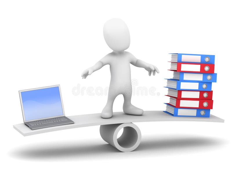 il piccolo uomo 3d equilibra i dati sul movimento alternato illustrazione di stock il piccolo uomo 3d equilibra i dati sul movimento alternato illustrazione di stock