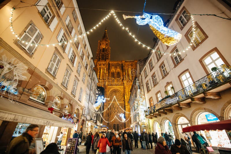 Il più vecchio mercato di Natale a Europa - Strasburgo, l'Alsazia, Fran