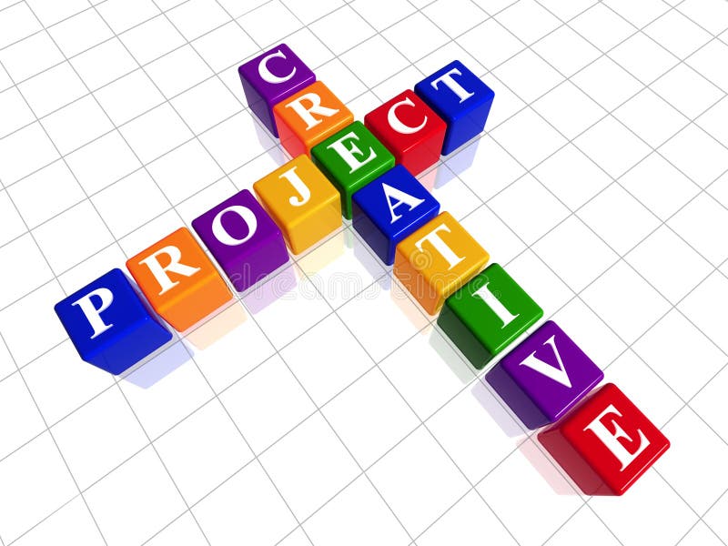 Il progetto creativo di colore gradice le parole incrociate royalty illustrazione gratis