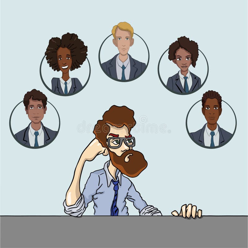 Il project manager ed il suo gruppo royalty illustrazione gratis Il project manager ed il suo gruppo royalty illustrazione gratis