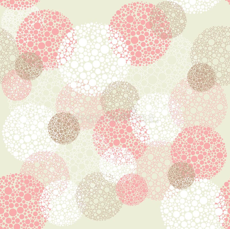 Il puntino di Polka senza giunte astratto circonda il reticolo illustrazione di stock Il puntino di Polka senza giunte astratto circonda il reticolo illustrazione di stock