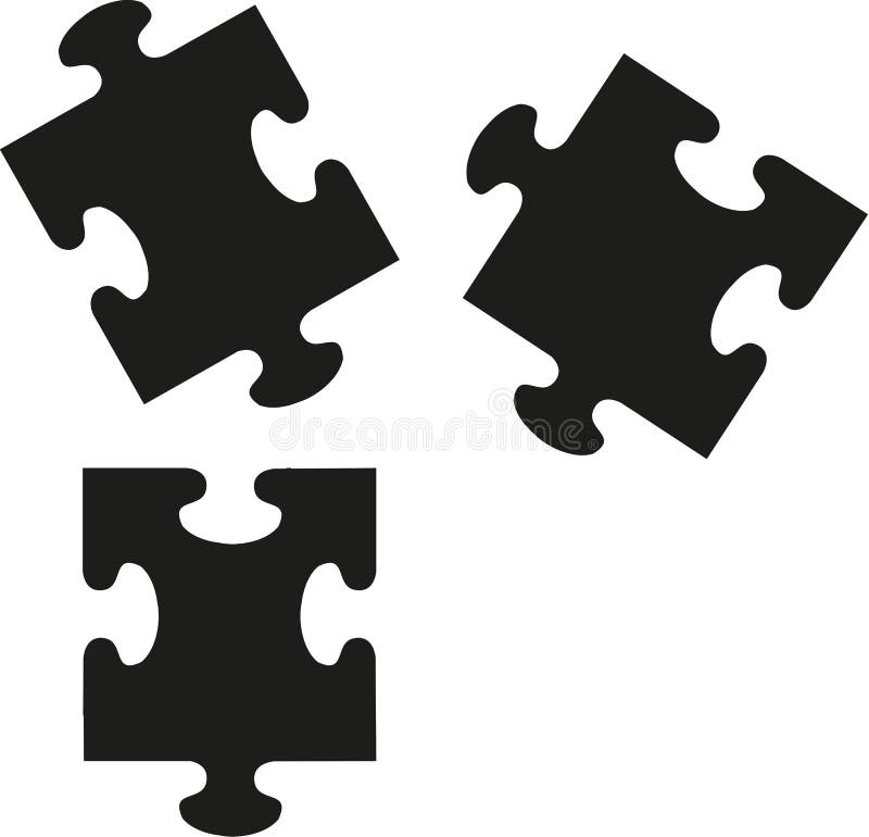 Il puzzle collega le icone illustrazione di stock Il puzzle collega le icone illustrazione di stock