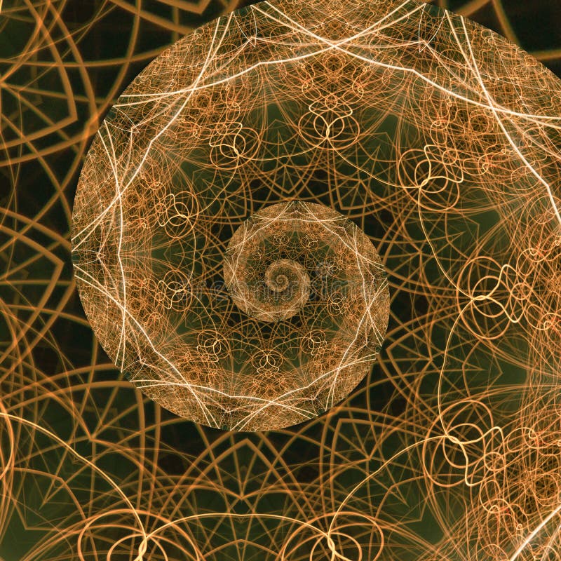 The Golden Ratio, a mathematical phenomenon. Abstract background fractal representation of the golden mean. The Golden Ratio, a mathematical phenomenon. Abstract background fractal representation of the golden mean.