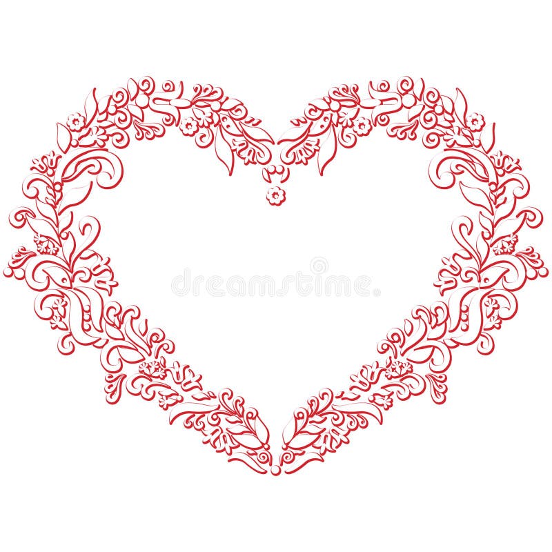 Il ricamo ed il ritaglio pieghi di San Valentino hanno ispirato la forma del cuore illustrazione vettoriale Il ricamo ed il ritaglio pieghi di San Valentino hanno ispirato la forma del cuore illustrazione vettoriale