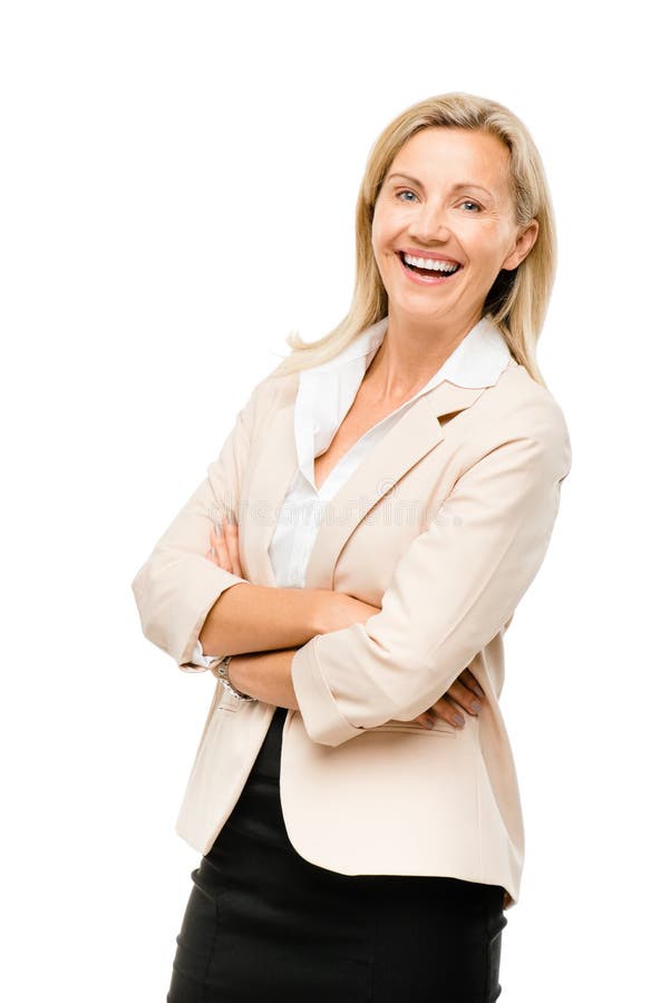 Il ritratto del mezzo felice della donna di affari maturi ha invecchiato lo smilin della donna fotografia stock libera da diritti Il ritratto del mezzo felice della donna di affari maturi ha invecchiato lo smilin della donna fotografia stock libera da diritti