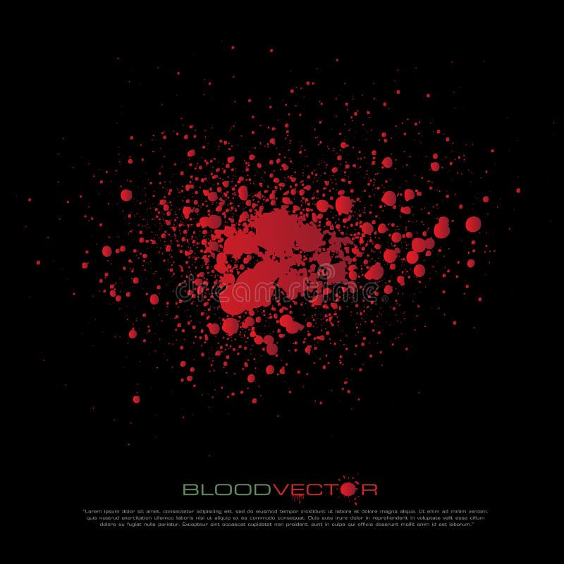 Il sangue astratto schizza isolato su fondo nero, DES royalty illustrazione gratis Il sangue astratto schizza isolato su fondo nero, DES royalty illustrazione gratis