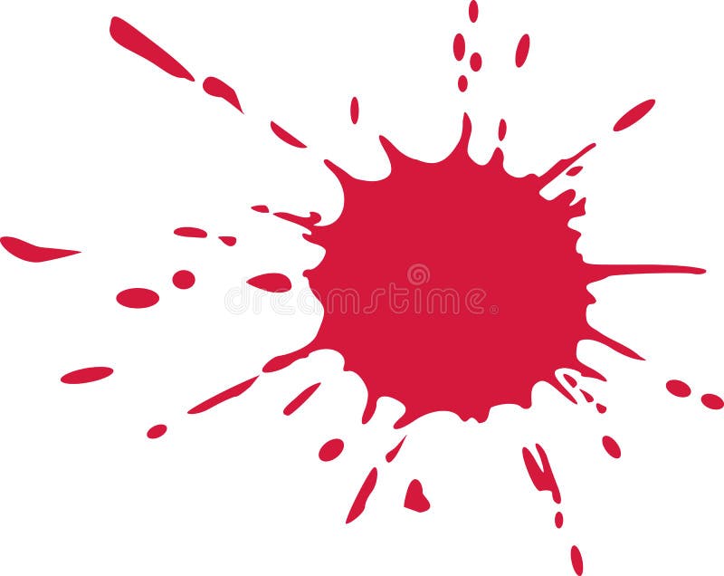 Blood or paint splatters red. Blood or paint splatters red
