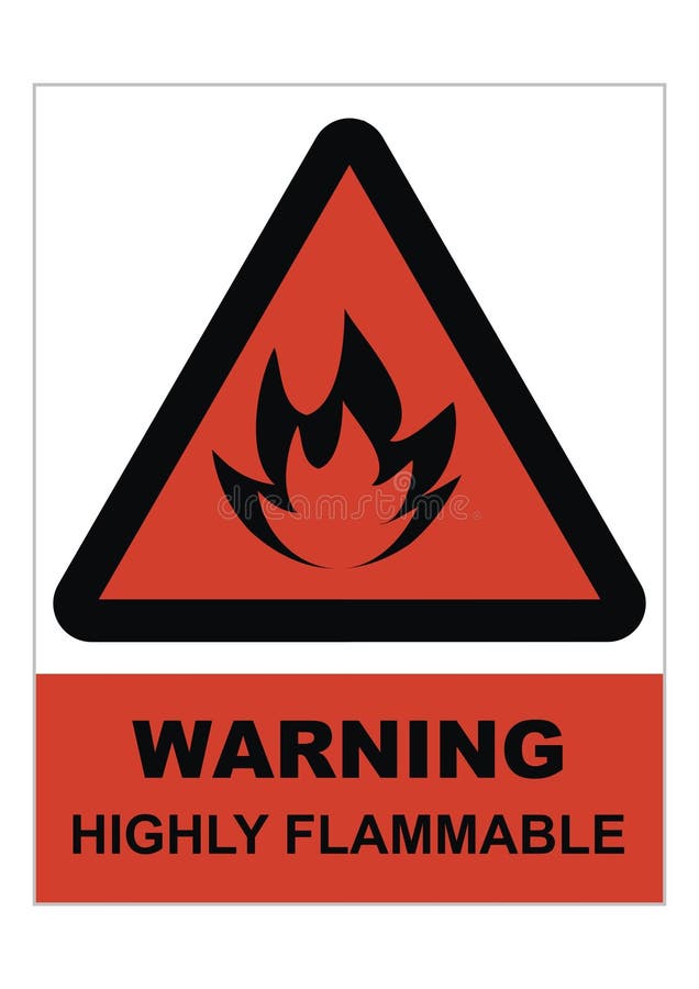 Il segnale di pericolo, si guarda da del pericolo d'incendio illustrazione vettoriale