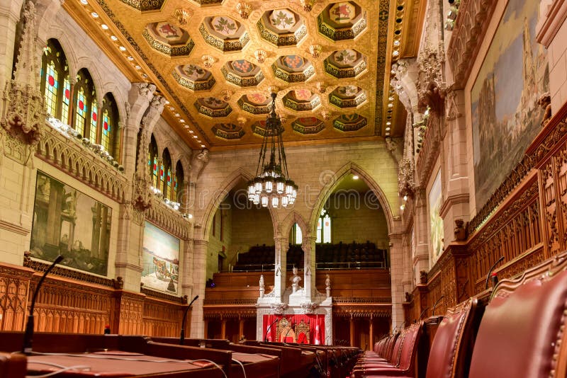 Il senato della costruzione del Parlamento - Ottawa, Canada immagini stock libere da diritti Il senato della costruzione del Parlamento - Ottawa, Canada immagini stock libere da diritti