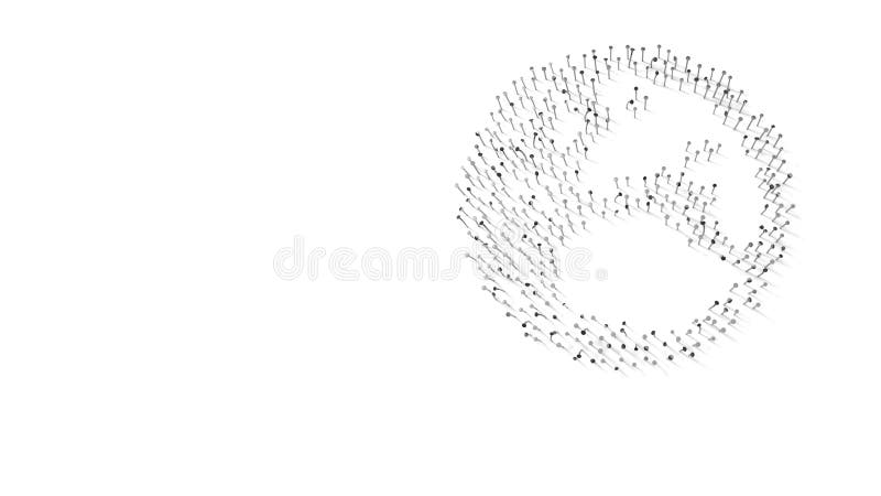 Il simbolo della rappresentazione 3d del mondo L'europa è avvolto nella pellicola d'oro su fondo blu scuro illustrazione vettoriale