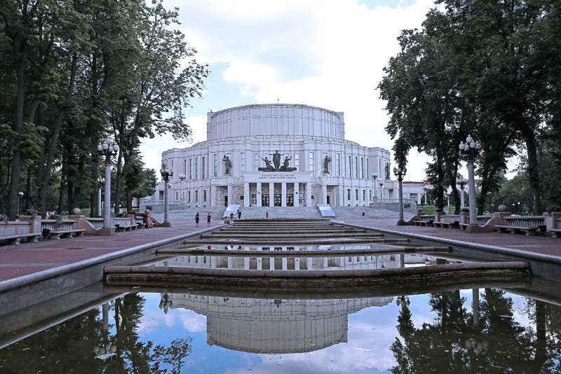 MINSK, BELARUS - July 15, 2014: The National Academic Bolshoi Theatre of Opera and Ballet of the Republic of Belarus. MINSK, BELARUS - July 15, 2014: The National Academic Bolshoi Theatre of Opera and Ballet of the Republic of Belarus