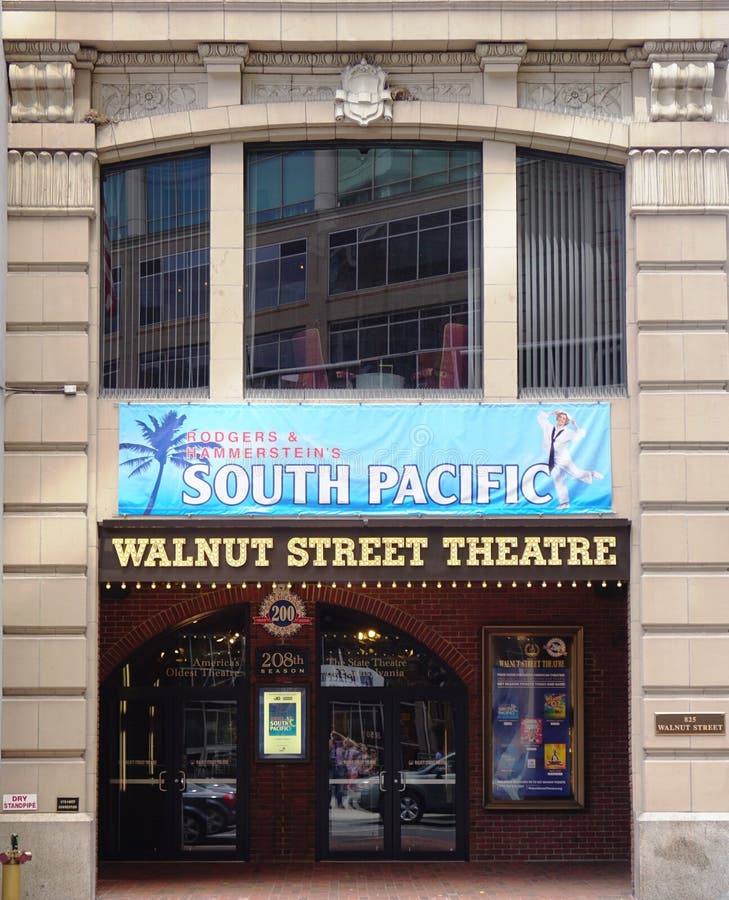 PHILADELPHIA, PA - The Walnut Street Theater in Philadelphia is the oldest theater in the United States. A revival of the musical South Pacific opens in September 2016. PHILADELPHIA, PA - The Walnut Street Theater in Philadelphia is the oldest theater in the United States. A revival of the musical South Pacific opens in September 2016.