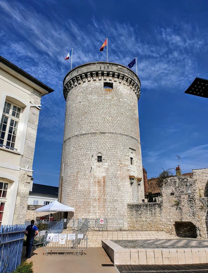 Il Tour des Archives ospita un ex castello nel comune di Vernon nel dipartimento Eure della Francia fotografie stock