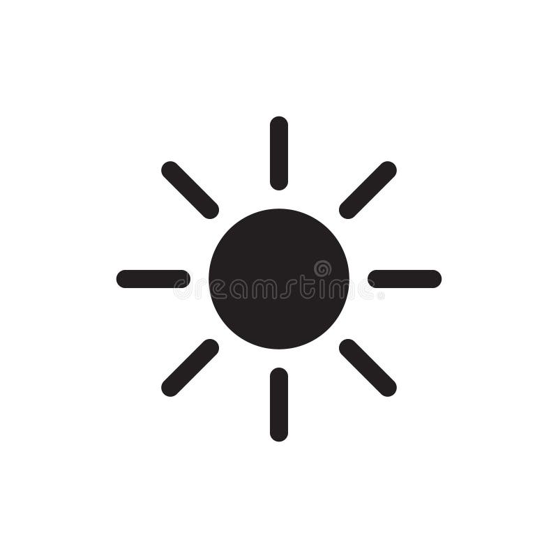 Il vettore dell'icona di Sun ha isolato royalty illustrazione gratis Il vettore dell'icona di Sun ha isolato royalty illustrazione gratis