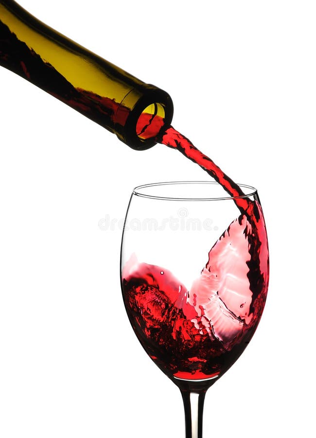 Il vino rosso versa immagini stock libere da diritti Il vino rosso versa immagini stock libere da diritti