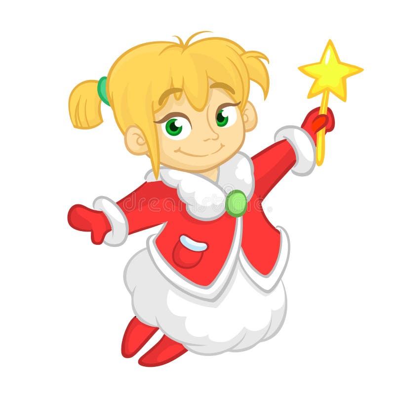 Il volo e la tenuta svegli del carattere di angelo di Natale del fumetto star Vector l'illustrazione del fatato biondo dell'inver illustrazione vettoriale Il volo e la tenuta svegli del carattere di angelo di Natale del fumetto star Vector l'illustrazione del fatato biondo dell'inver illustrazione vettoriale