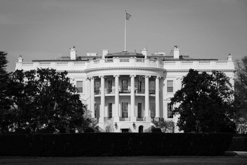 Il Washington DC della Casa Bianca in bianco e nero -, Stati Uniti immagini stock libere da diritti Il Washington DC della Casa Bianca in bianco e nero -, Stati Uniti immagini stock libere da diritti