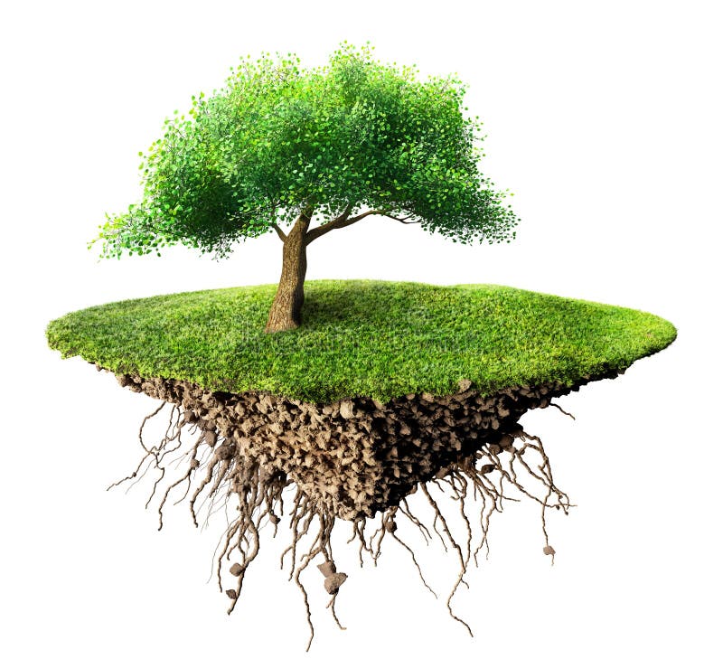 Ilha de relva ilustração stock