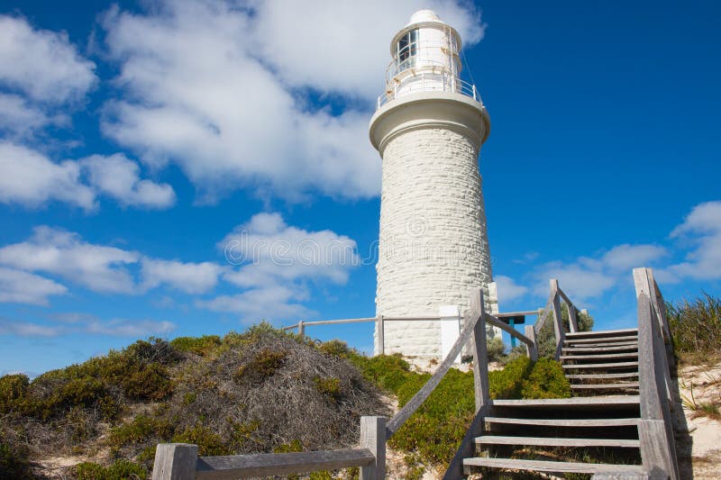 Ilha Perth de Rottnest do farol de Bathurst fotografia de stock royalty free Ilha Perth de Rottnest do farol de Bathurst fotografia de stock royalty free