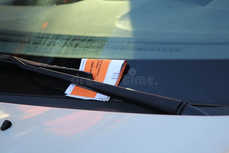 Illegal Parking Violation Citation On Car Windshield in New York