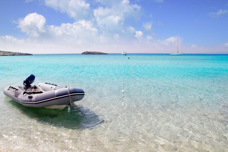 Illetes illetas formentera beach boats anchor