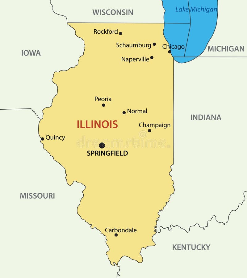 illinois-stato-della-mappa-di-u-s-a-illustrazione-vettoriale