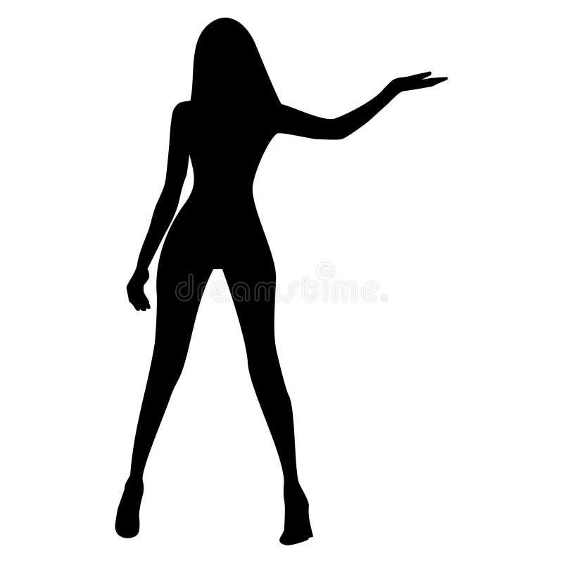 Fashion Woman Silhouette. stock illustration. Illustration of young -  181940997