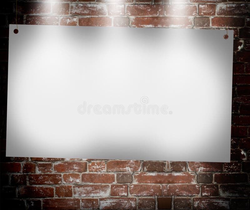 Illuminated blank banner royalty free illustration