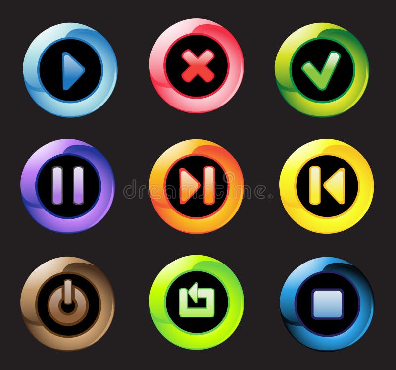 Illuminated control buttons