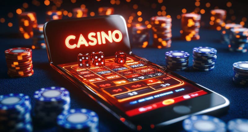 Mobile Casino Game with Glowing Dice, Chips, and Engaging Screen Stock  Image - Image of mobile, playful: 373674787