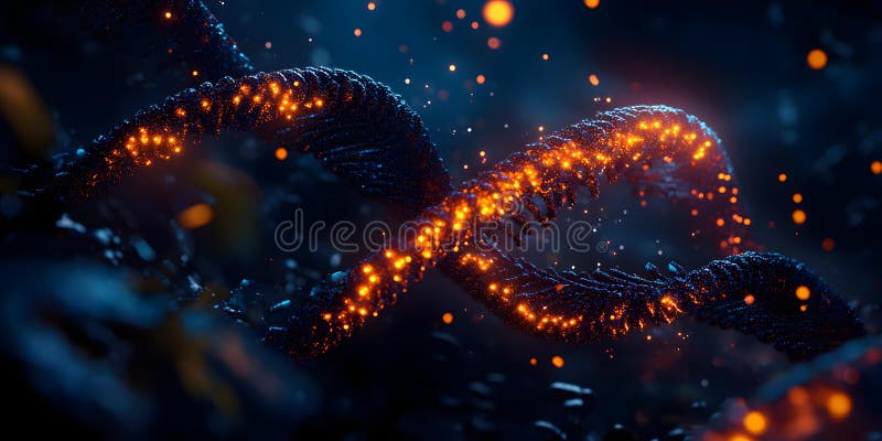 Illuminated DNA Double Helix Structure royalty free illustration