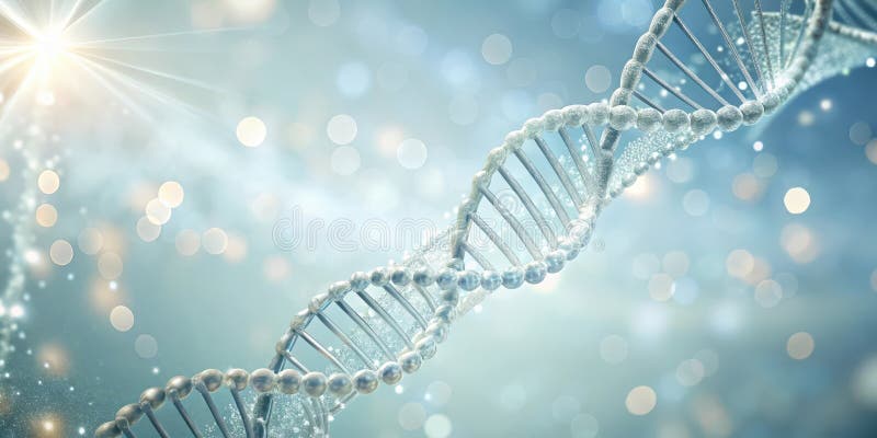 Illuminated double helix a sparkling representation of genetic code and scientific discovery. Generative AI vector illustration