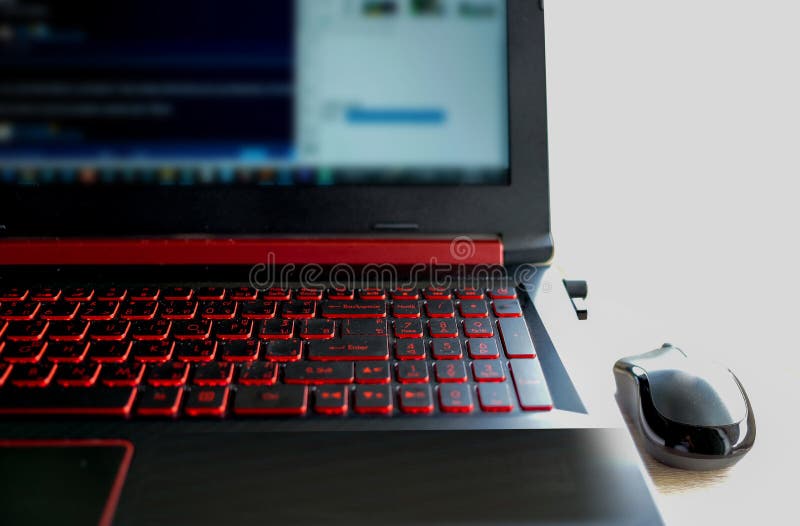 Illuminated Keyboard for gaming. Backlit keyboard with versatile color schemes stock photos Illuminated Keyboard for gaming. Backlit keyboard with versatile color schemes stock photos