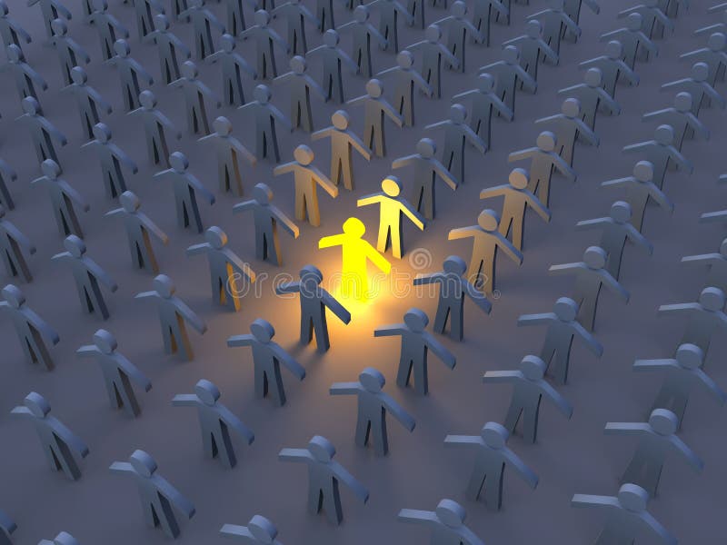 Illuminated One stock illustration